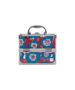 Caboodles Retro Dreams Small Neat Freak™ Train Case - Translucent Blue Floral Print