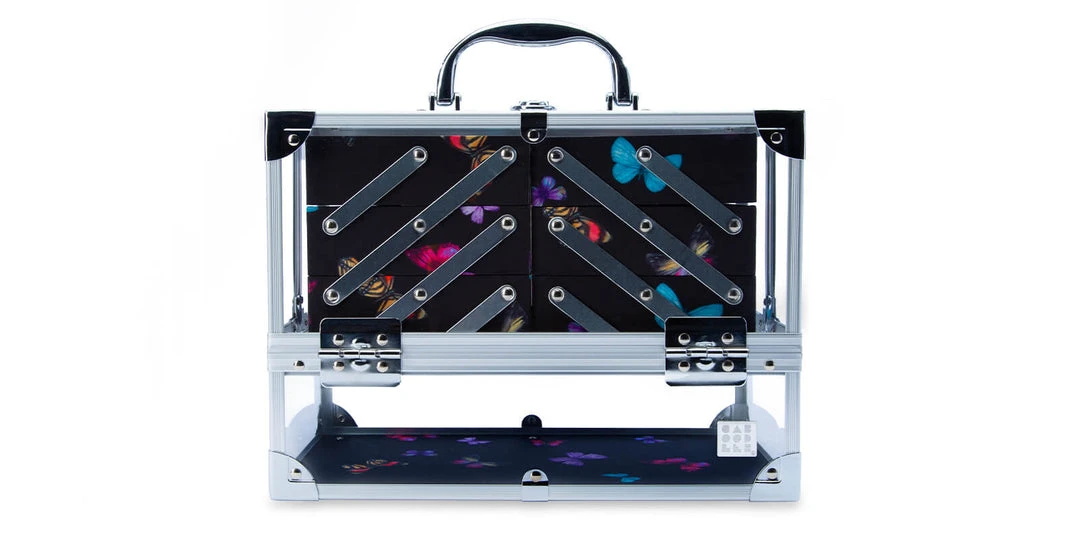 Caboodles Train Cases Medium Neat Freak™ Train Case - Social Butterfly Print 1 Caboodles Train Cases Medium Neat Freak™ Train Case - Social Butterfly Print