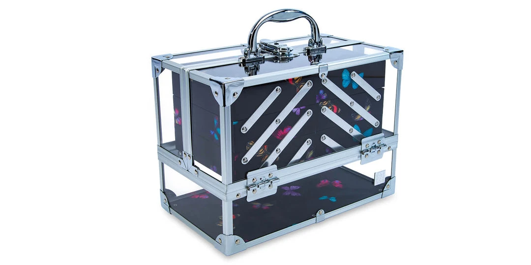 Caboodles Train Cases Medium Neat Freak™ Train Case - Social Butterfly Print 4 Caboodles Train Cases Medium Neat Freak™ Train Case - Social Butterfly Print