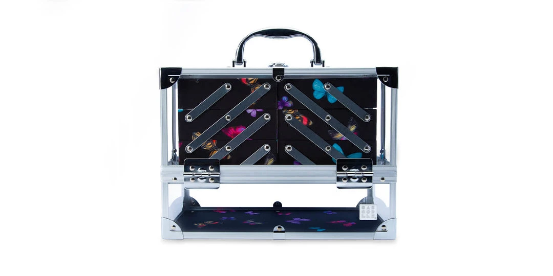 Caboodles Train Cases Medium Neat Freak™ Train Case - Social Butterfly Print 3 Caboodles Train Cases Medium Neat Freak™ Train Case - Social Butterfly Print