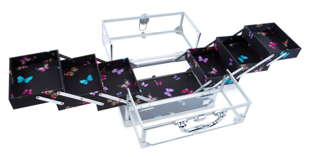 Caboodles Train Cases Medium Neat Freak™ Train Case - Social Butterfly Print 5 Caboodles Train Cases Medium Neat Freak™ Train Case - Social Butterfly Print